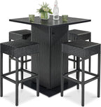 Best Choice Products 5-Piece Outdoor Wicker Bar Table Set by BestChoiceProducts