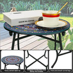 Fashion&cool Small Outdoor Side Table, Weather Resistant Metal Desk End Table - Image 5