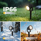 L LOHAS LED 12W Dusk to Dawn Outdoor Lighting, Auto On/Off 3000K Landscape - Image 3