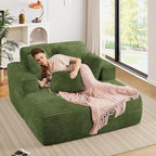 56" Oversized Chaise Lounge Chair Indoor, Plush Corduroy Sleeper Sofa Couch Bed - Image 6