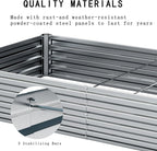 8×2×1FT Galvanized Raised Garden Bed Kit, Metal Planter Boxes，Large Outdoor - Image 4