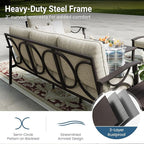 RoyalCraft 2-Pieces Outdoor Patio Furniture Set, Outdoor Metal Sectional - Image 5