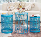 HFHOME Set of 3 Heavy-Duty Round End Table, Side Table, Coffee Table - Image 3