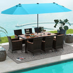 Tangkula 11 Piece Rattan Outdoor Dining Set - Image 7