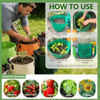 Grow Bags, 7 Pack Colorful 10 Gallon Grow Bags, Reusable Fabric Grow Bags - Image 6