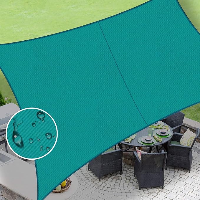 LOVE STORY Rectangle 8'x8' Waterproof Sun Shade Sail Canopy UV Block by LOVESTORY