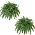 Artificial Boston Fern Bush- Set of 2 Large Artificial Ferns by Unknown