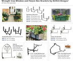 Achla Designs SFB-02 Wall-Mount, 8 inch Flower Window Box Planter Brackets - Image 6