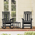 LUE BONA Outdoor Rocking Chairs Set, HDPS Poly Porch Rockers - Image 2