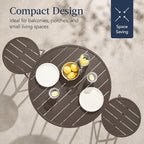 Best Choice Products 3-Piece Patio Dining Set, Bar Height, Outdoor Bistro Set - Image 6