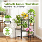 Plant Stand Indoor Outdoor, 6 Tier Metal Flower Shelf - Image 2