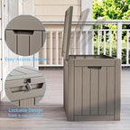 EasyUp 33Gal Outdoor Deck Box, Lager Patio Storage Box Indoor and Outdoor Use - Image 4