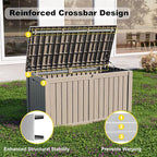 DRATO 180 Gallon Outdoor Storage Box, Large Waterproof Deck Box, Lockable Resin - Image 4