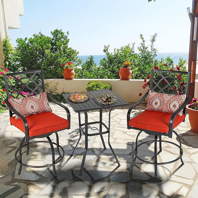 Patio Bar Table, Outdoor Bar Height Bistro Table - Image 4
