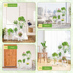 iDavosic.ly Plant Stand Indoor Outdoor, 6 Tier Corner Metal Flower Display - Image 3