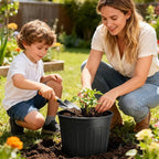 30 Pack 5 Gallon Plastic Nursery Pots, 12.8 Inch Thickened Soft Plant Pots - Image 3