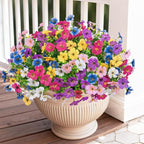 Bassion Artificial Flowers for Outdoors, 24 Bundles UV Resistant Fake Flowers - Image 6
