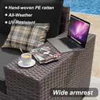 ALAULM 6 Pieces Patio Furniture Set, Oversized Seat/Armrest and High Back - Image 4
