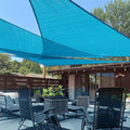 LOVE STORY Custom Size 9'x9'x9' Turquoise Blue Sun Shade Sail Triangle Sunshade by LOVESTORY
