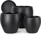 Plant Pots 17.5/14.8/12.2 inch Set of 3, Flower Pots by AFamilyofGardenLovers