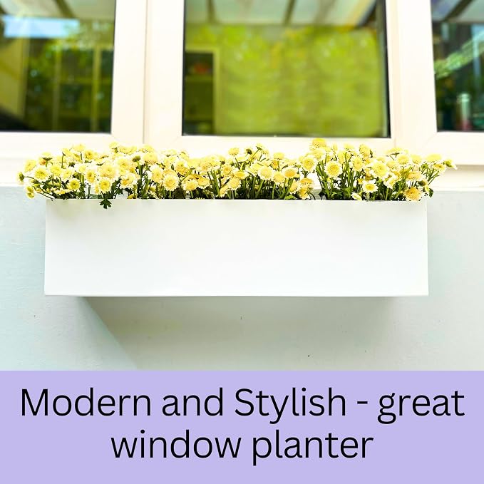 LaLaGreen Wall Planters for Outdoor Plants White Carbon Steel Metal Hanging - Image 3