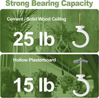 2PCS Ceiling Hooks for Hanging Plants, Heavy Duty Plant Swag Hooks, Hanging - Image 3