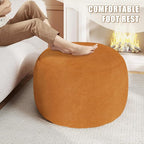 Round Pouf Ottoman Foot Rest, 29 X 18Inch Floor Poufs Footstool, A Round Modern - Image 4
