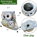 Swing Owl Hanging Planters for Indoor Plants, Cute Small Succulent Pots - Image 5