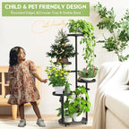 TOSKING 5 Tier Tall Plant Stand Indoor Outdoor, Heavy Duty Corner Plant Stand - Image 4