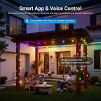 NEEWER 96ft Outdoor String Lights, App Control Smart AI RGBW Hanging Outside - Image 4