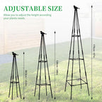 Lalahoni Garden Trellis for Climbing Plants, 67inch Tall Garden Obelisk Trellis - Image 4