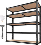 REIBII 40" W Garage Shelving 2500LBS Storage Shelves 72" H Metal Shelving 5 by REIBII