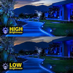 T-SUN Blue Solar Spotlights, Solar Lights Outdoor Waterproof, Auto ON/Off - Image 5
