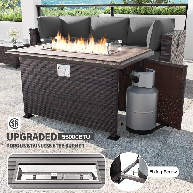 Kullavik 15PCS Outdoor Patio Furniture Set - Image 4