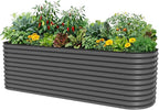 32" Extra Tall Raised Garden Bed Kits, 2.5 x 9.5 x 2.7ft Deep Root 10 in 1 by VegoGarden