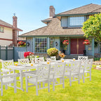 HDPE Dining Table Set for 10, 12-Piece Outdoor Table and Chairs Include 10 - Image 6