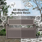 DRATO 75 Gallon Storage Bench Deck Box Outdoor Indoor, Lockable Durable - Image 4