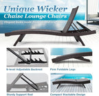 Idzo Katalina Chaise Lounge Set of 2-500lbs Support, UV Wicker, Ergonomic Wave - Image 2