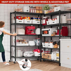 Xcity Storage Shelves, 5 Tier Heavy Duty Metal Shelving Unit - Image 2
