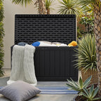 JUMMICO 160 Gallon Resin Outdoor Storage Deck Box - Image 6