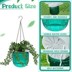 Meanplan 4 Pcs Self Watering Hanging Planter Indoor 6.5 Inch Hanging Baskets - Image 4