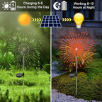 Solar Garden Lights Outdoor, 2 Pack 120 LED Twinkling Firework Lights Decorative - Image 2