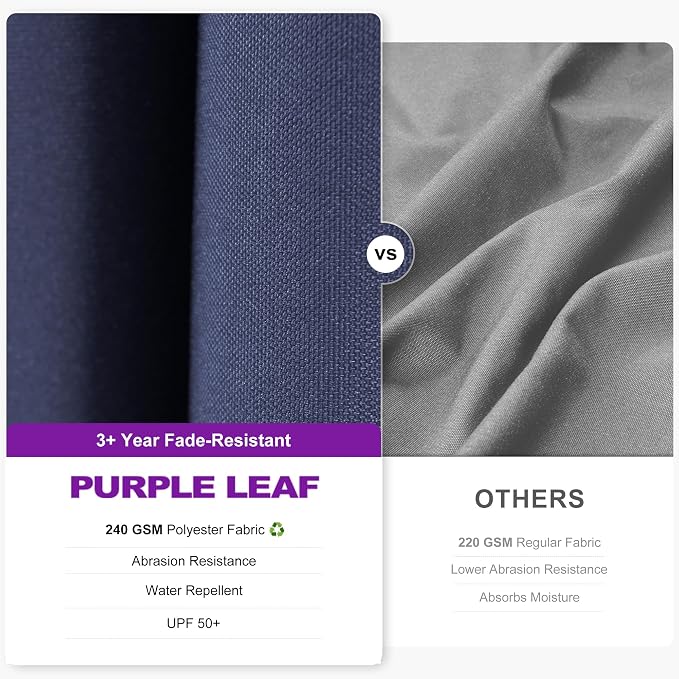 PURPLE LEAF 8' X 11' Left-right Tilting Patio Umbrella Outdoor Cantilever - Image 4