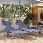 Outsunny Chaise Lounge Chair Outdoor Set of 2 - Image 9