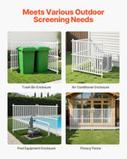 VEVOR 48" W x 48" H Vinyl Fence Panels, Air Conditioner Fence, Outdoor Privacy - Image 6