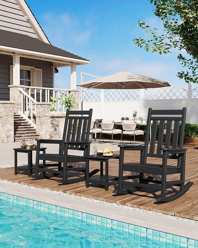 Poly Lumber Rocking Chair Outdoor Set of 2 - Image 8