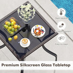 Tangkula Bistro Bar Table, 28.5" Square Bar Height Bistro Table w/ 2" Umbrella - Image 6