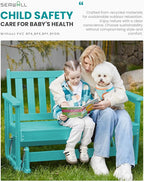 SERWALL Outdoor Glider Bench Set of 4, HDPE Weather-Resistant Swinging Bench - Image 3