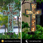 Solar Cross Garden Stake Lights 38inch Outdoor Waterproof Memorial Garden Decor - Image 4