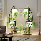 Plant Stand Indoor with Grow Lights, 6 Tiered Tall Plant Shelf, Half-Moon Plant - Image 5